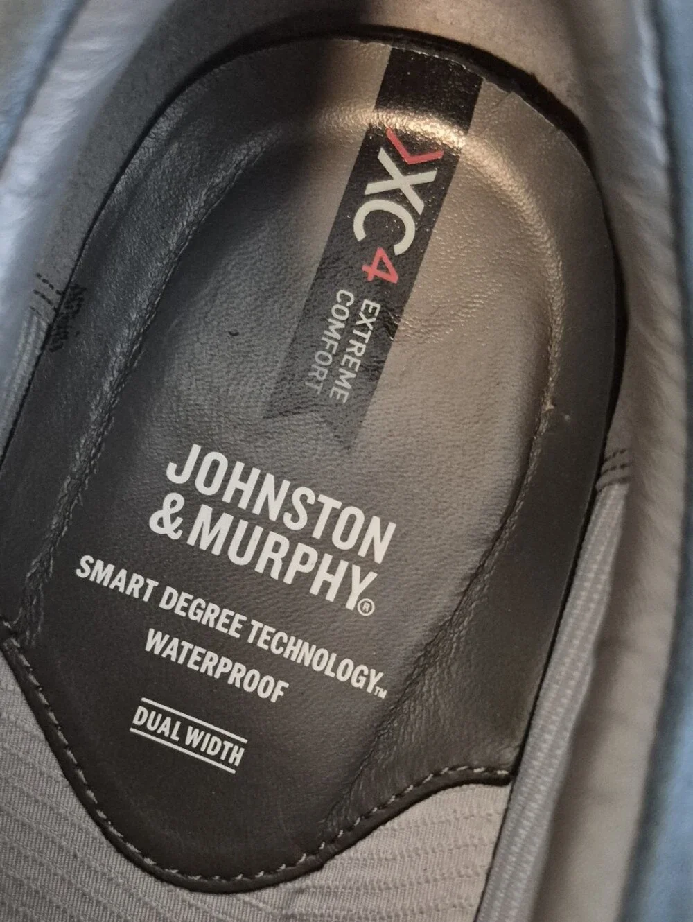 Johnston & Murphy XC4 Foust Sneakers Blue Leather Lace-Up Waterproof Men's Sz 12